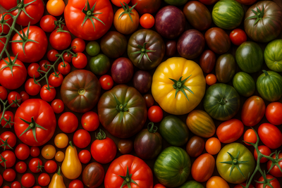 Tomatoes are now the world's most popular vegetable, with over 180 million tons produced annually. From heirloom varieties to genetically improved cultivars, tomatoes continue to evolve and remain essential to cuisines worldwide.
Image without humans